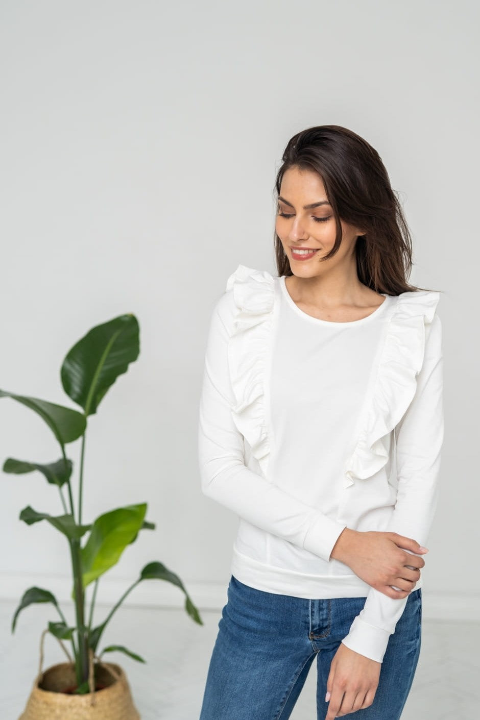 Milky Waves Stillbluse weiß