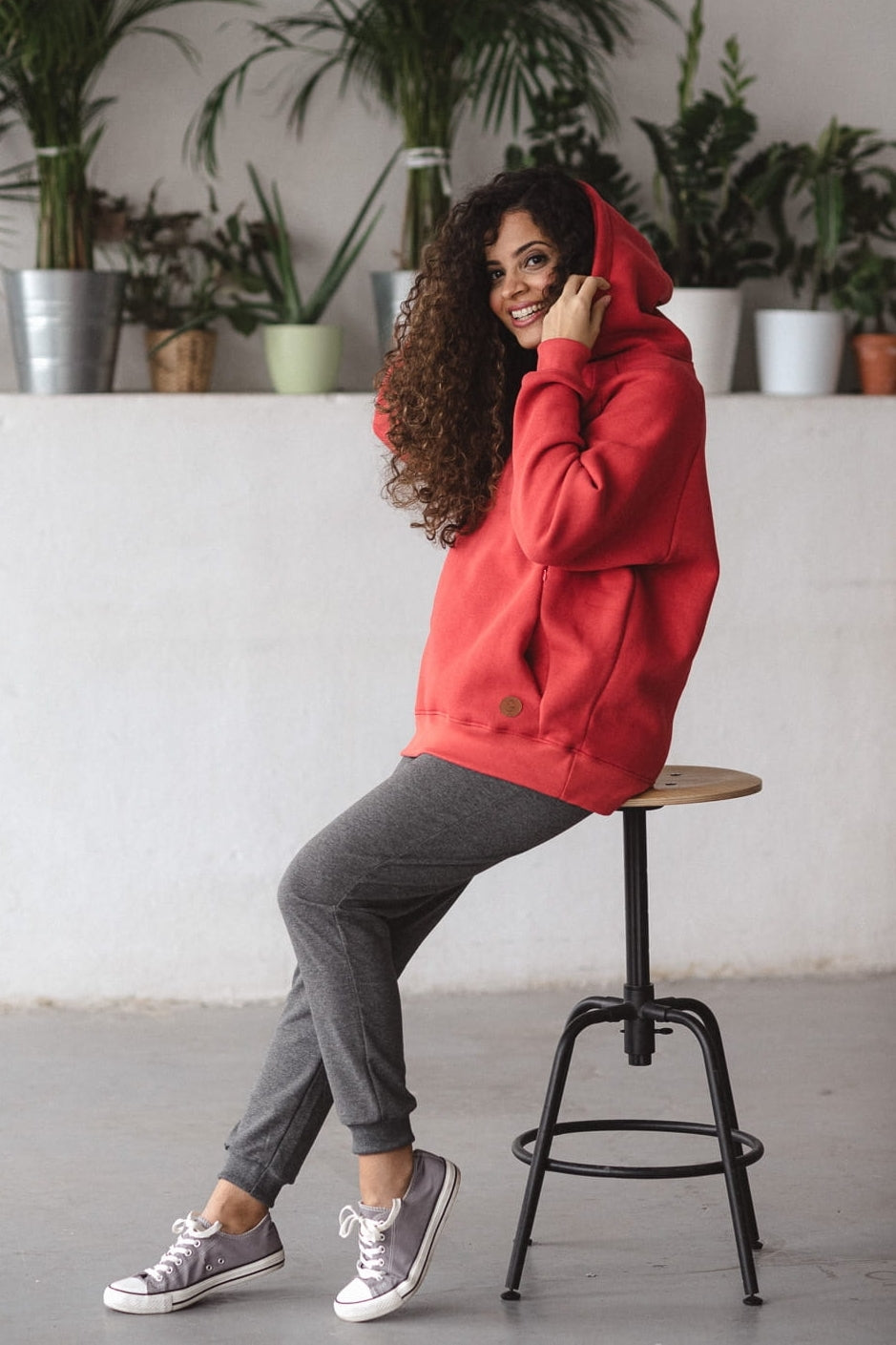 Still Hoodie Cranberry