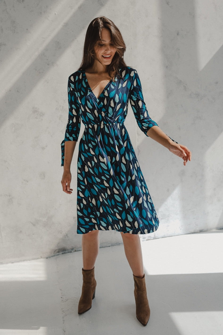 Wickelkleid schwanger & stillen blau