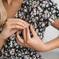 Kurzarm Schwangerschafts- und Stillkleid Daisy schwarz