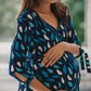Wickelkleid schwanger & stillen blau