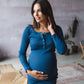 Shirtkleid für Schwangere und Stillende blau