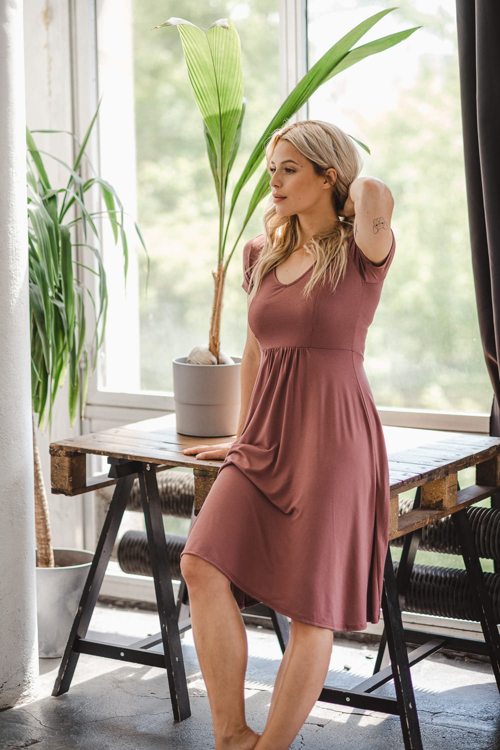 Chic Mommy Kleid dusty rose